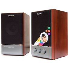 Колонки DIALOG AD-06, вишневые, 2*12W, 2.0, встроенный блок питания, MDF, ВЧ, НЧ